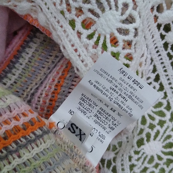 2ps CHIO setup Ruffled Mini Skirt + Macrame smocked crop Sexy set - Picture 10 of 10